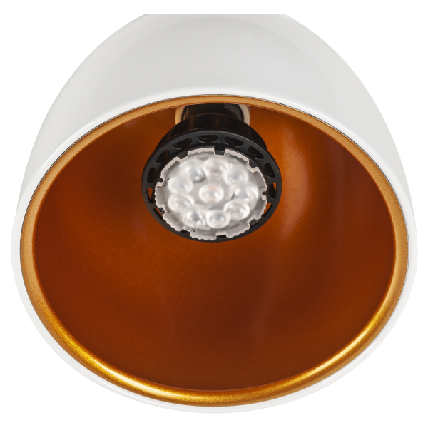 Para cone 14, spot pour rail 1 allumage, intérieur, blanc laqué/or, gu10/qpar51, 25w max - SLV - 1002874