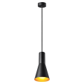 Phelia, suspension intérieure, ø 13 cm, noir/doré, e27, 23w max