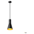 Phelia, suspension intérieure, ø 13 cm, noir/doré, e27, 23w max