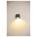 Sitra cube, applique extérieure, s, simple, anthracite, led, 6,2w, 3000k/4000k, ip44, cct switch