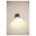 Sitra cube, applique extérieure, s, simple, anthracite, led, 6,2w, 3000k/4000k, ip44, cct switch