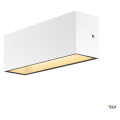 Sitra cube, applique extérieure, l, up/down, blanc, led, 24w, 3000k/4000k, ip44, cct switch