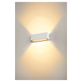 Sitra cube, applique extérieure, l, up/down, blanc, led, 24w, 3000k/4000k, ip44, cct switch