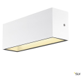 Sitra cube, applique extérieure, l, up/down, blanc, led, 24w, 3000k/4000k, ip44, cct switch