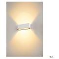 Sitra cube, applique extérieure, l, up/down, blanc, led, 24w, 3000k/4000k, ip44, cct switch