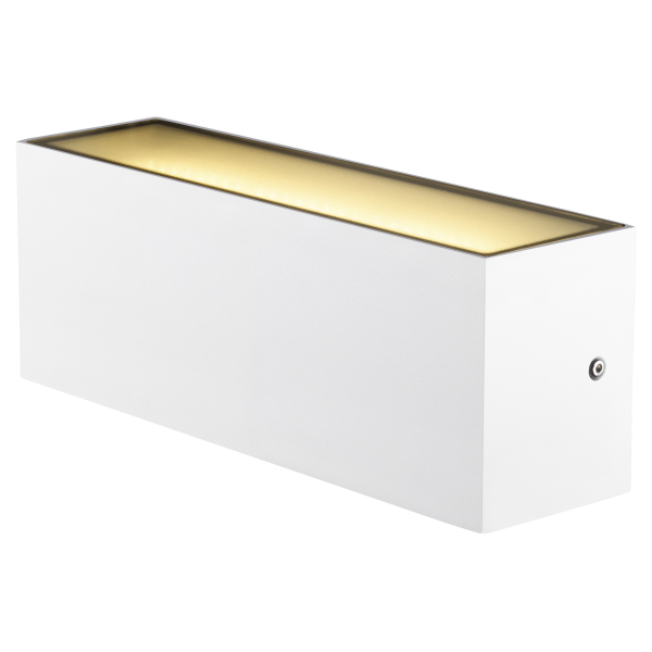Sitra cube, applique extérieure, l, up/down, blanc, led, 24w, 3000k/4000k, ip44, cct switch