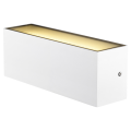 Sitra cube, applique extérieure, l, up/down, blanc, led, 24w, 3000k/4000k, ip44, cct switch