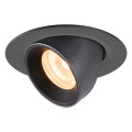 Numinos® gimble xs, encastré de plafond intérieur, 20°, noir, led, 7w, 2700k