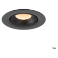 Numinos® gimble xs, encastré de plafond intérieur, 20°, noir, led, 7w, 2700k