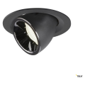 Numinos® gimble m, encastré de plafond intérieur, 40°, noir/chrome, led, 17,5w, 4000k