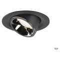 Numinos® gimble m, encastré de plafond intérieur, 40°, noir/chrome, led, 17,5w, 4000k