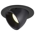 Numinos® gimble l, encastré de plafond intérieur, 55°, noir, led, 25,4w, 4000k