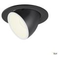 Numinos® gimble l, encastré de plafond intérieur, 55°, noir/blanc, led, 25,4w, 4000k