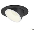 Numinos® gimble l, encastré de plafond intérieur, 55°, noir/blanc, led, 25,4w, 4000k