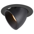 Numinos® gimble xl, encastré de plafond intérieur, 55°, noir, led, 37,4w, 2700k