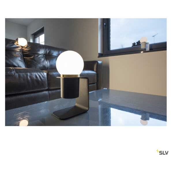 Tonila, lampe à poser intérieure, noir/laiton, led, 1,6w, 2700k, sans fil - SLV - 1002583