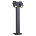 Theo pathlight, borne extérieure, double, anthracite, gu10, 2x 7w max, ip44