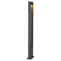 Flatt 100, borne extérieure, anthracite/imitation bois, led, 9,7w, 3000k/4000k, ip65