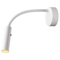 Karpo goose, applique intérieure, liseuse, blanc, led, 5,8w, 3000k, variable