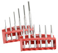 Jeux d outils à chocs 12 - 6 chasse-goupilles standard et 6 chasse-clous standard - présentation sur stand
