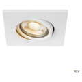 Easy-install qpar51, encastré de plafond intérieur, carré, blanc mat, gu10/qpar51, 20w max, rt 2012