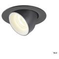 Numinos® gimble xs, encastré de plafond intérieur, 40°, noir/blanc, led, 7w, 4000k