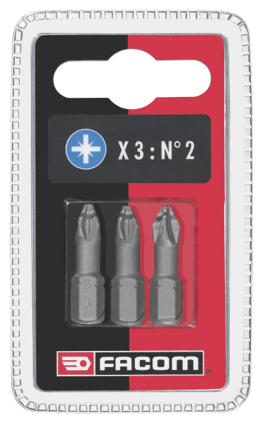 Jeu de 3 embouts 1/4" - 25 mm