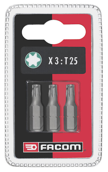 Jeu de 3 embouts 1/4" - 25 mm