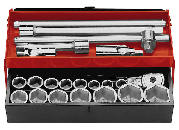 Coffret de douilles 6 pans de 19 à 55 mm