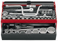 Composition de douilles 12 pans de  1/2" à  3/4" et de  3/8" à  2"