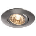 Easy-install slim led, encastré de plafond intérieur, rond, alu brossé, led, 6,2w, 3000k, rt 2012
