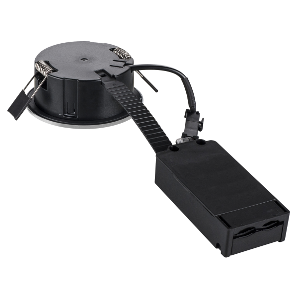 Easy-install slim led, encastré de plafond intérieur, rond, alu brossé, led, 6,2w, 3000k, rt 2012