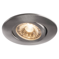 Easy-install slim led, encastré de plafond intérieur, rond, alu brossé, led, 6,2w, 3000k, rt 2012