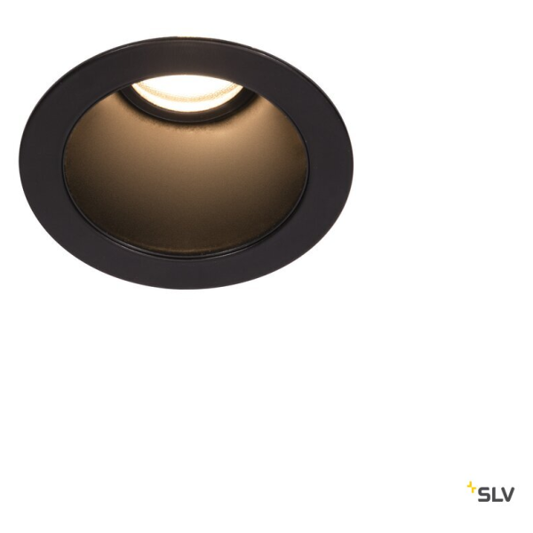 Horn magna, encastré de plafond ou mural intérieur, noir, led, 7,7w, 3000k