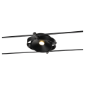 Durno, spot pour câble tendu t.b.t. tenseo, intérieur, noir, led, 6w, 2700k