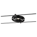 Durno, spot pour câble tendu t.b.t. tenseo, intérieur, noir, led, 6w, 2700k