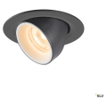 Numinos® gimble xs, encastré de plafond intérieur, 40°, noir/blanc, led, 7w, 2700k