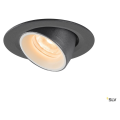 Numinos® gimble xs, encastré de plafond intérieur, 40°, noir/blanc, led, 7w, 2700k