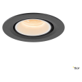 Numinos® gimble xs, encastré de plafond intérieur, 40°, noir/blanc, led, 7w, 2700k