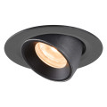 Numinos® gimble xs, encastré de plafond intérieur, 55°, noir, led, 7w, 2700k