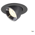 Numinos® gimble xs, encastré de plafond intérieur, 40°, noir/chrome, led, 7w, 4000k