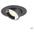 Numinos® gimble xs, encastré de plafond intérieur, 40°, noir/chrome, led, 7w, 4000k