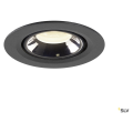 Numinos® gimble xs, encastré de plafond intérieur, 40°, noir/chrome, led, 7w, 4000k