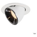 Numinos® gimble l, encastré de plafond intérieur, 55°, blanc/chrome, led, 25,4w, 2700k