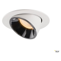 Numinos® gimble l, encastré de plafond intérieur, 55°, blanc/chrome, led, 25,4w, 2700k