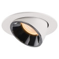 Numinos® gimble l, encastré de plafond intérieur, 55°, blanc/chrome, led, 25,4w, 2700k