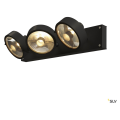 SLV by Declic KALU 3, applique/plafonnier, noir, QPAR111 max. 75W