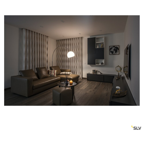 SLV by Declic FENDA, abat-jour boule, blanc, Ø40cm