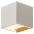Solid cube, applique intérieure, gris, g9/qt14, 25w max, béton