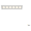 Milandos 6, encastré de plafond intérieur, blanc, led, 12w, 3000k